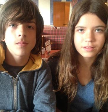 Louis Folds with his twin sister Grace